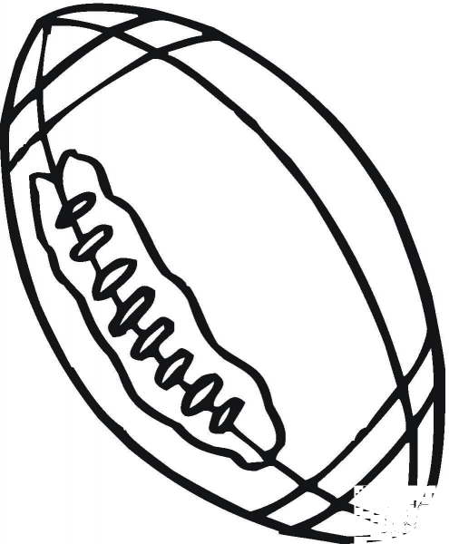 Rugby Ball  coloring page image