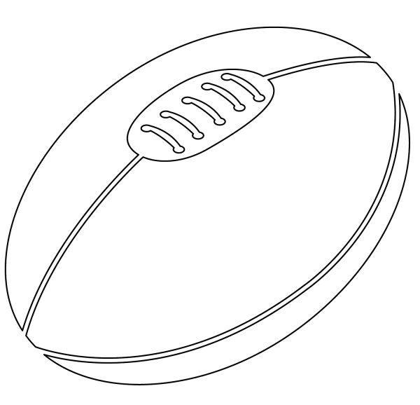 Rugby Ball coloring page image