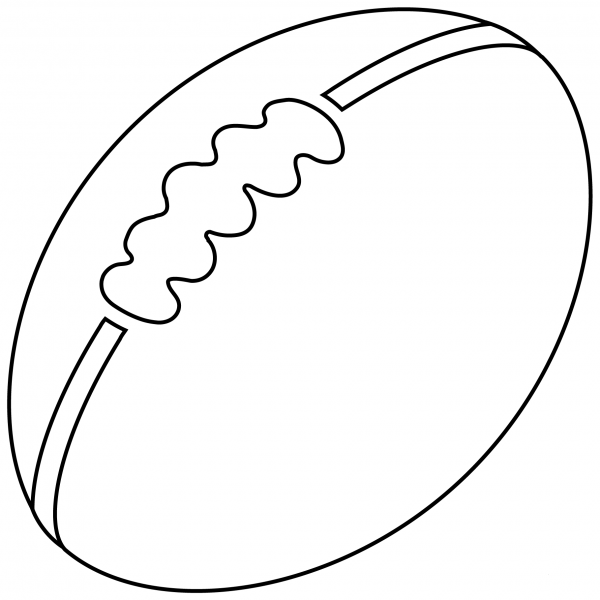 Rugby Ball Emoji coloring page image