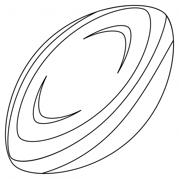 Rugby Football coloring page image