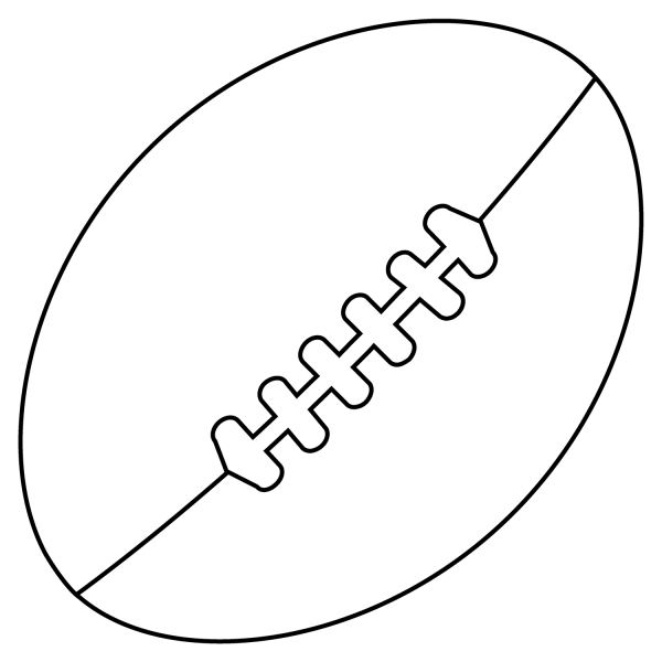 Rugby Football Emoji coloring page image
