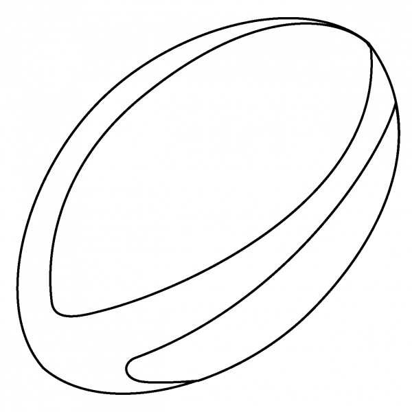 Rugby Football Emoji coloring page image