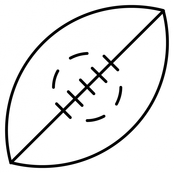 Rugby Football Emoji coloring page image