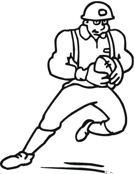 Rugby Player  coloring page image
