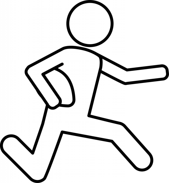 Running Back coloring page image