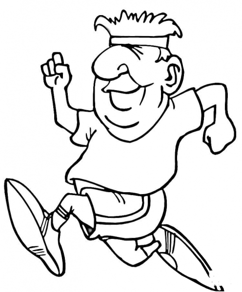 Running coloring page image