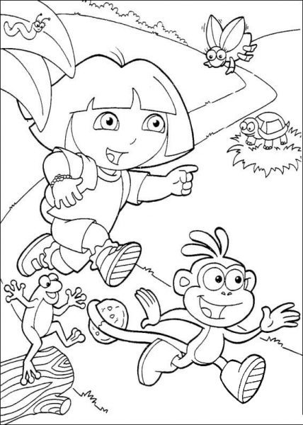 Running for a discovery coloring page image