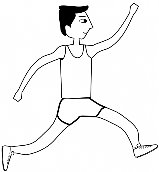 Running Man coloring page image