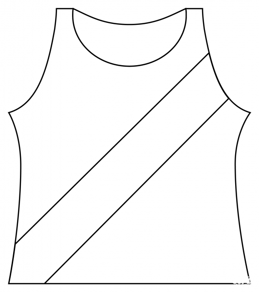 Running Shirt coloring page image