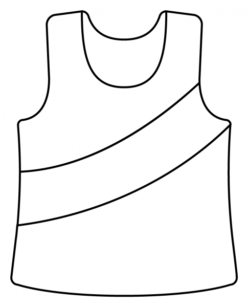 Running Shirt Emoji coloring page image