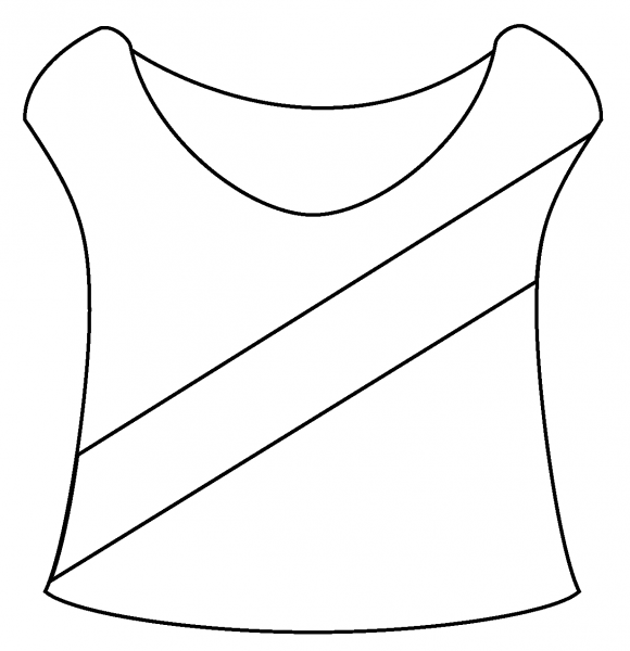 Running Shirt Emoji coloring page image