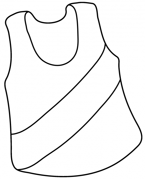 Running Shirt Emoji coloring page image