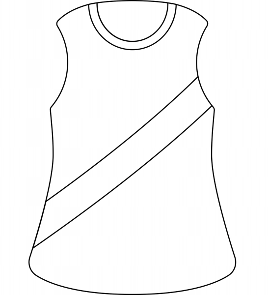 Running Shirt Emoji coloring page image