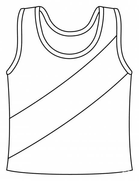 Running Shirt Emoji coloring page image
