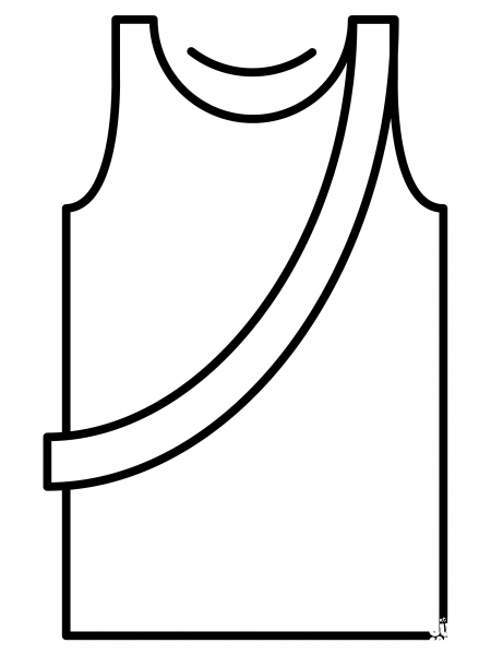 Running Shirt Emoji coloring page image