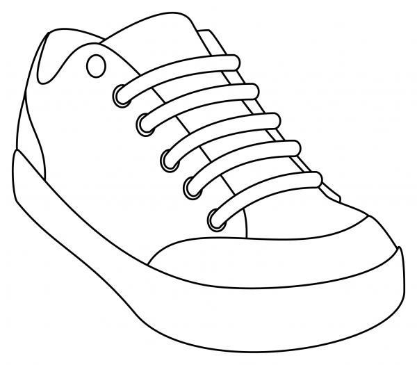Running Shoe coloring page image