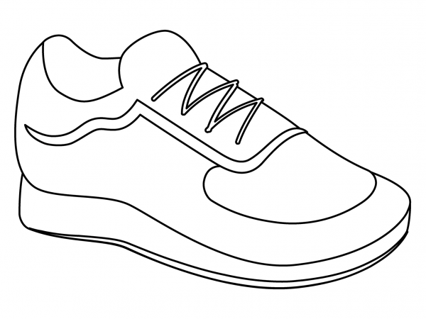 Running Shoe Emoji coloring page image