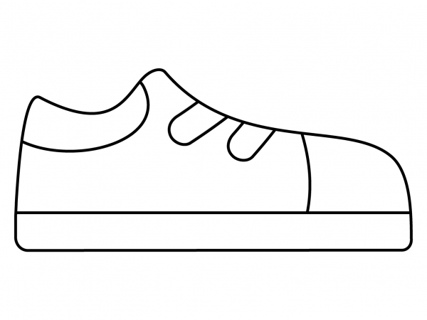 Running Shoe Emoji coloring page image