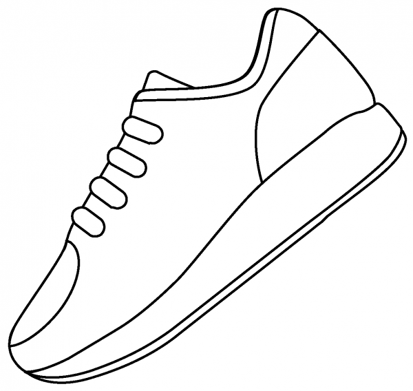 Running Shoe Emoji coloring page image