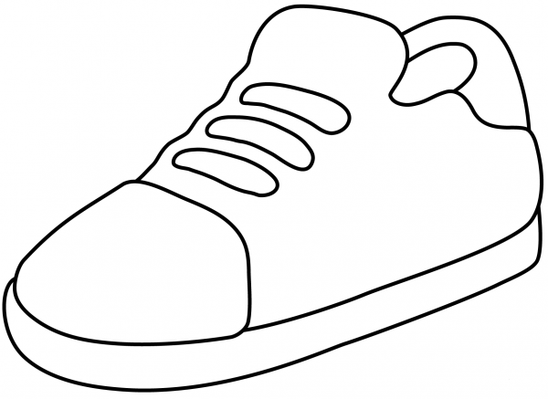 Running Shoe Emoji coloring page image