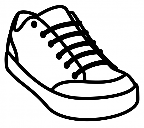 Running Shoe Emoji coloring page image
