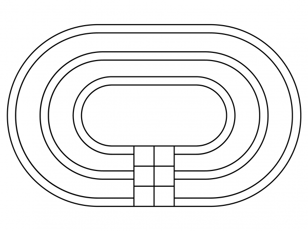 Running Track coloring page image
