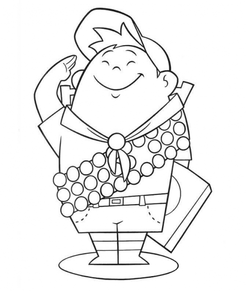 Russell, 8-year old Wilderness Explorer coloring page image