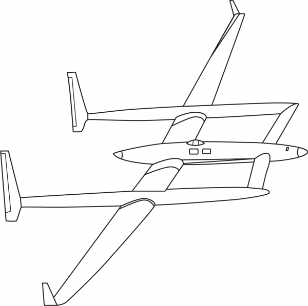 Rutan Model 76 Voyager coloring page image