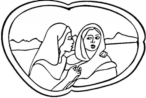 Ruth and Naomi  coloring page image