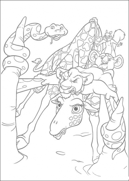 Ryan on the giraffe coloring page image