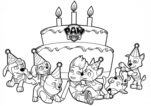 Ryder’s Birthday coloring page image