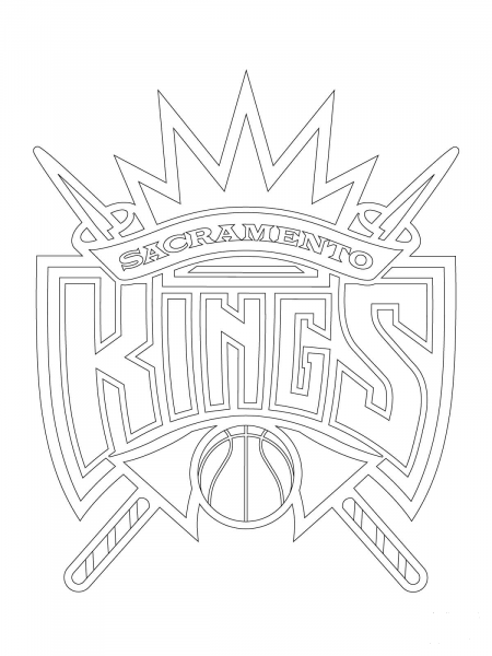 Sacramento Kings Logo  coloring page image
