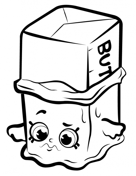 Sad Buttercup Shopkin coloring page image