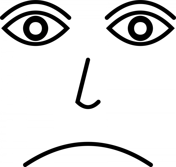 Sad coloring page image