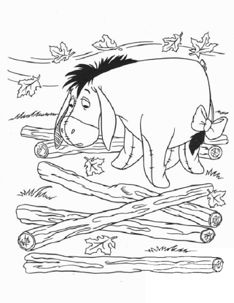 Sad Eeyore  coloring page image