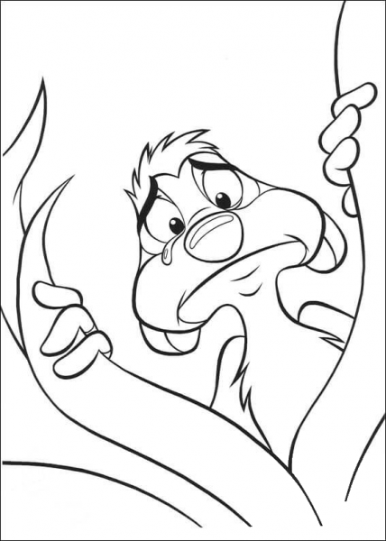 Sad Face of Timon coloring page image