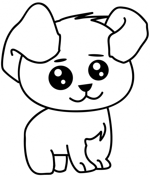 Sad Puppy coloring page image