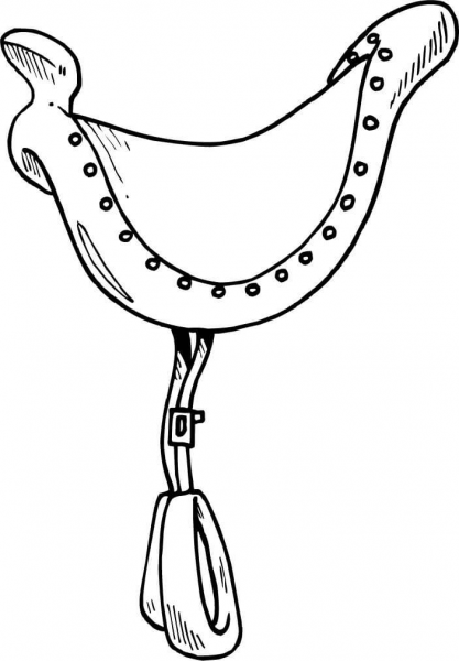 Saddle coloring page image