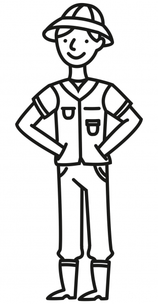Safari Guide coloring page image