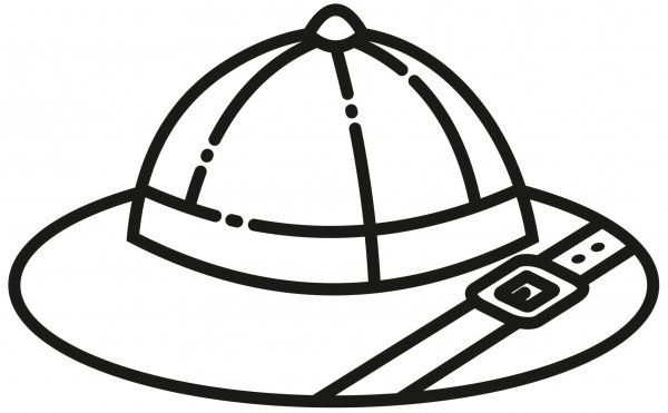 Safari Hat coloring page image