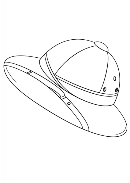 Safari Hat coloring page image