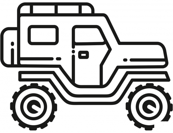 Safari Jeep coloring page image