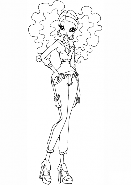 Safari Layla Aisha coloring page image