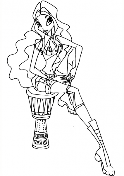 Safari Layla coloring page image