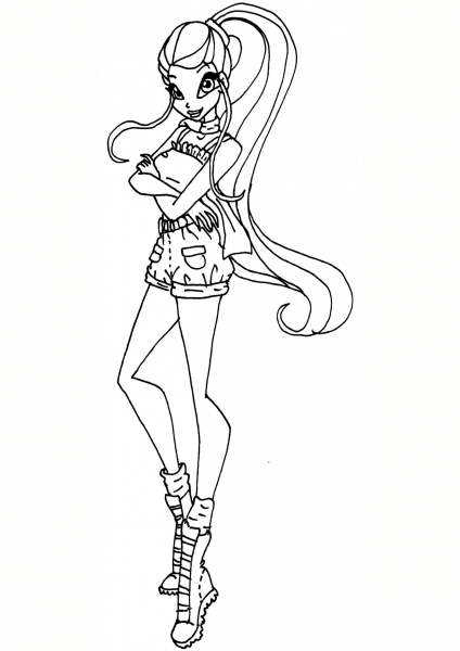 Safari Stella coloring page image