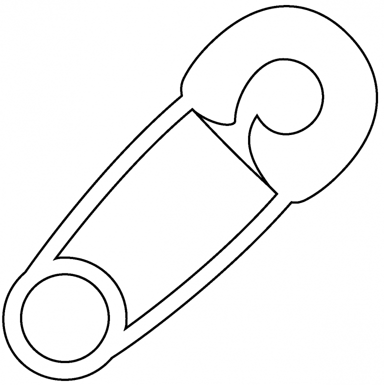 Safety Pin Emoji coloring page ColouringPages