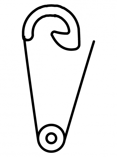 Safety Pin Emoji coloring page image