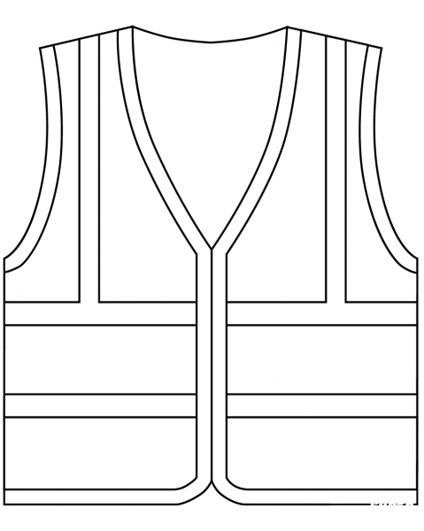 Safety Vest coloring page image