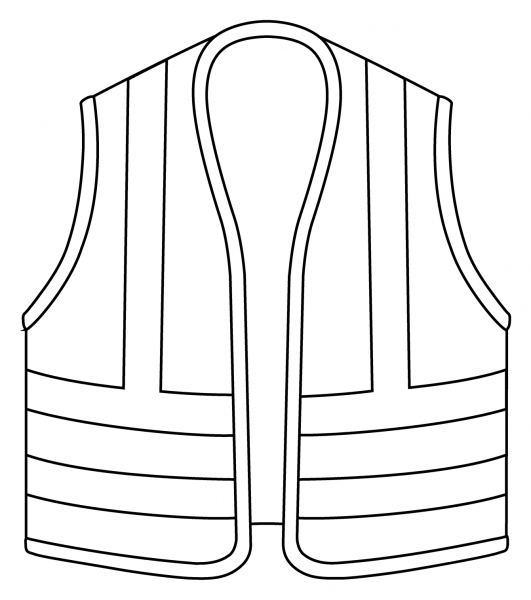 Safety Vest Emoji coloring page image