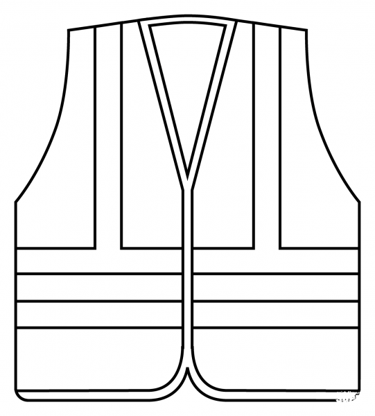 Safety Vest Emoji coloring page image